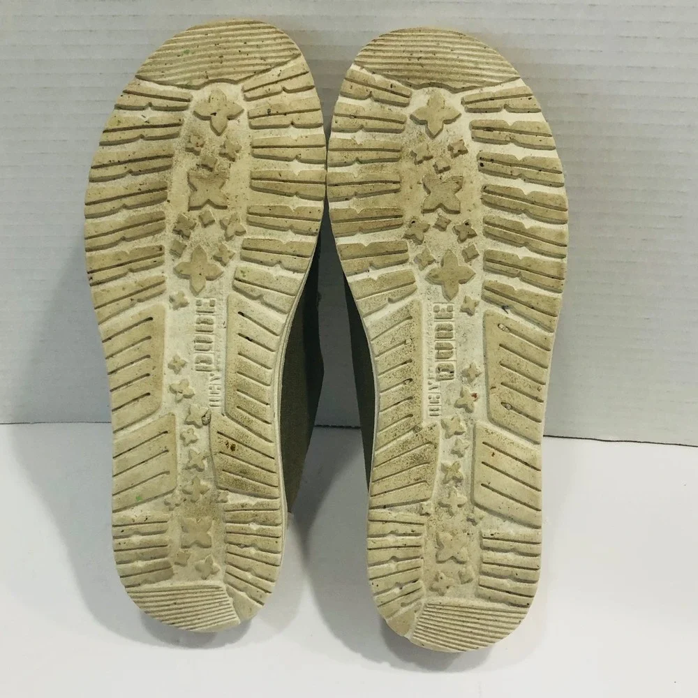 Hey Dude Wendy Rosemary Boho Earthy Canvas Loafers Shoes Beaded Fringe  Womens 8